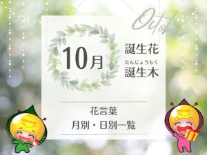 【10月】誕生花・誕生木・花言葉の月別日別一覧