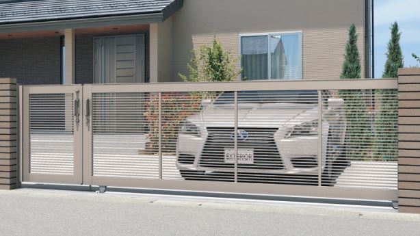 門扉一体型カーゲート（ベージュ）