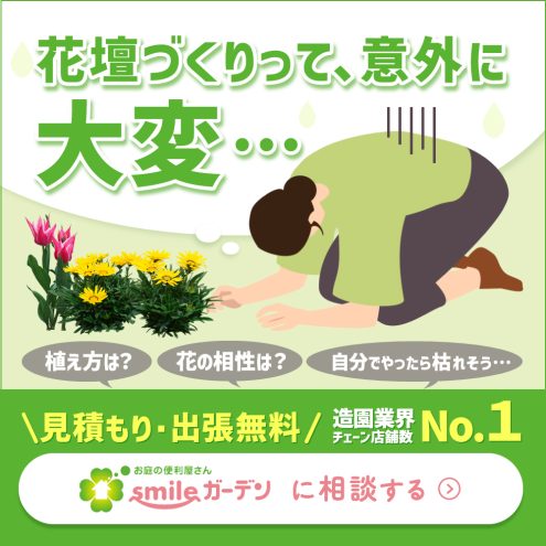 花壇づくりって、意外に大変…smileガーデンに相談する